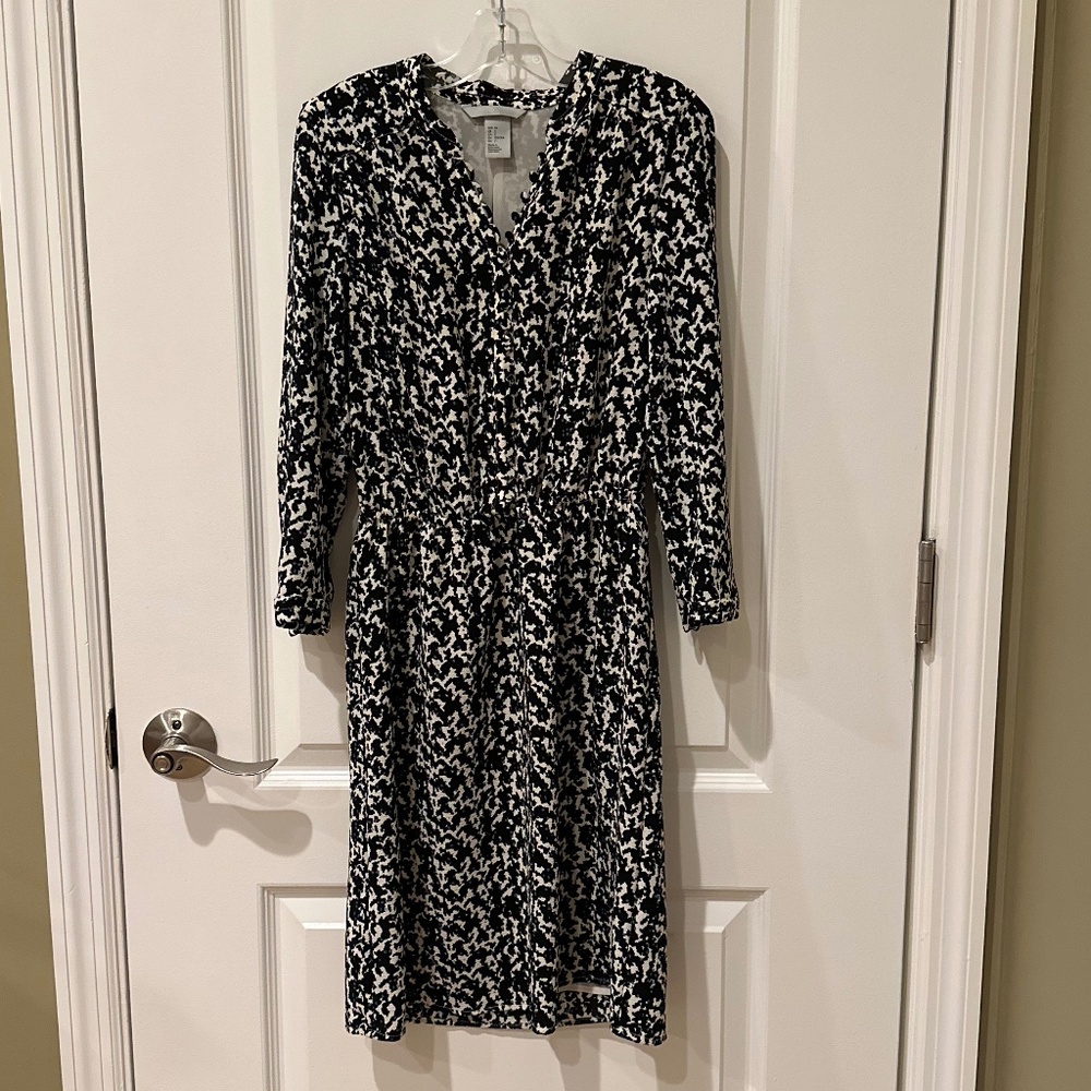 H&M Blue Black and White Dress 2